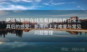 把蜂鸟影院在线观看官网当作日常工具后的感受：新用户上手难度与常见问题整理