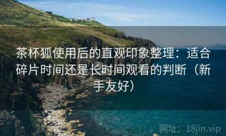茶杯狐使用后的直观印象整理：适合碎片时间还是长时间观看的判断（新手友好）