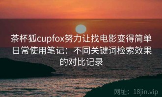 茶杯狐cupfox努力让找电影变得简单日常使用笔记：不同关键词检索效果的对比记录
