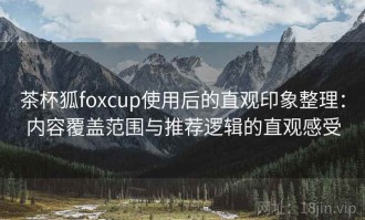 茶杯狐foxcup使用后的直观印象整理：内容覆盖范围与推荐逻辑的直观感受