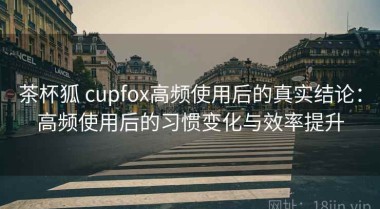 茶杯狐 cupfox高频使用后的真实结论：高频使用后的习惯变化与效率提升