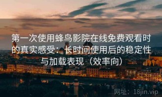 第一次使用蜂鸟影院在线免费观看时的真实感受：长时间使用后的稳定性与加载表现（效率向）