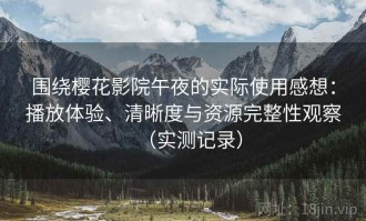 围绕樱花影院午夜的实际使用感想：播放体验、清晰度与资源完整性观察（实测记录）