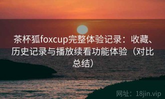 茶杯狐foxcup完整体验记录：收藏、历史记录与播放续看功能体验（对比总结）