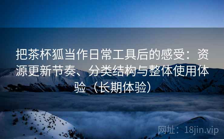 把茶杯狐当作日常工具后的感受：资源更新节奏、分类结构与整体使用体验（长期体验）